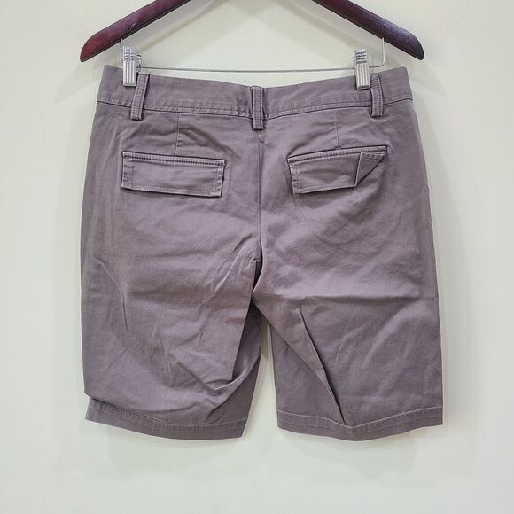 Banana Republic Womens Bermuda Short Size 4 Gray Chino Summer Neutral Stretch - Picture 4 of 9